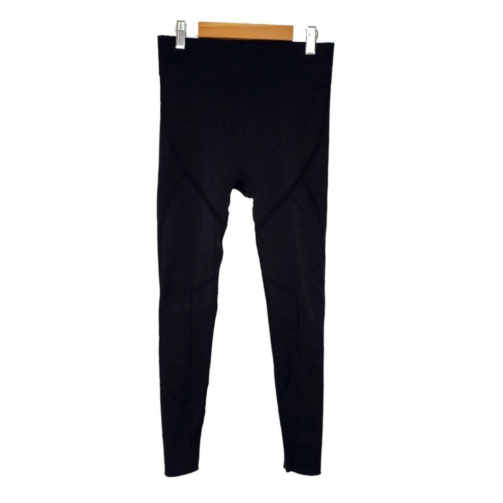 Black Leggings Mesh Calves Accent M/L